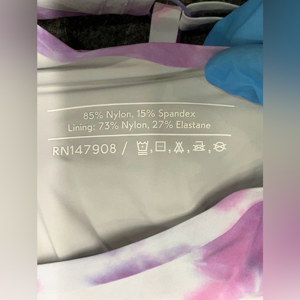 Outdoor Voices Tie-Dye Purple Pink White Tank Top - Picture 5 of 5